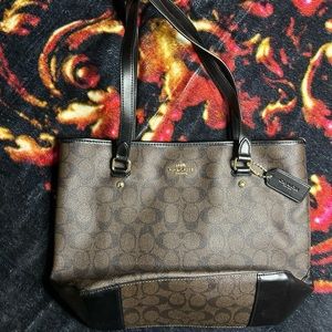 Coach brown and black purse